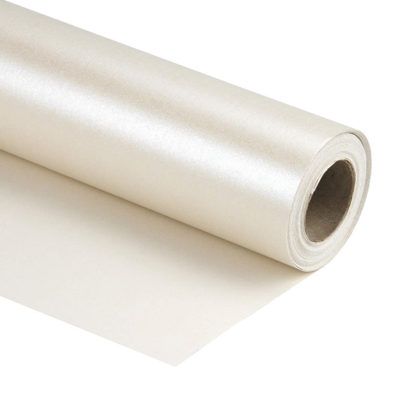 RUSPEPA Off White Matte Wrapping Paper-81.5 Sq Ft-Solid Color Pearly-lustre Paper Perfect for Wedding, Birthday, Christmas, Baby Shower -30Inch X 32.8Feet - Image 1